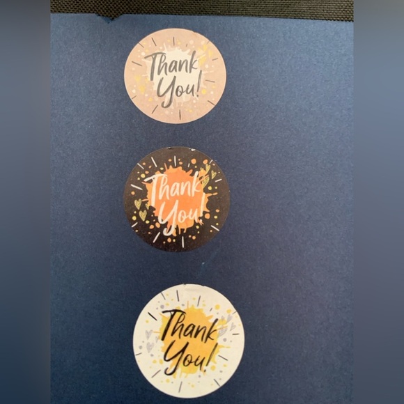 Thank You Sticker Labels 500 labels on roll. 1” Round NWT 3 Designs - Picture 2 of 5
